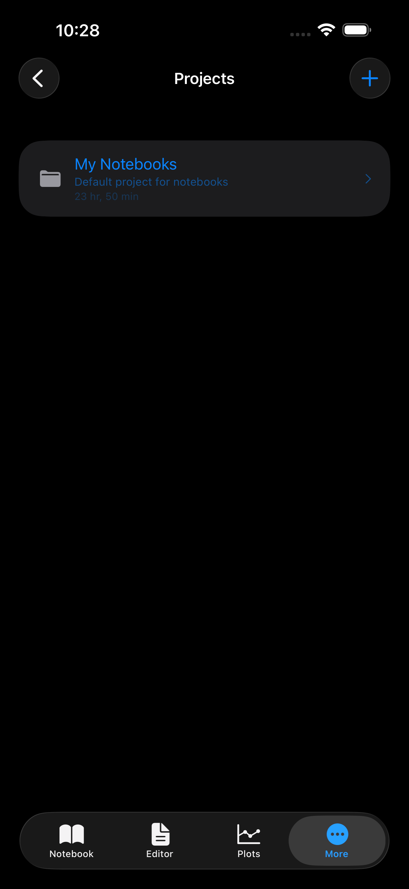 Files tab on iPhone in dark mode showing Python scripts and folders