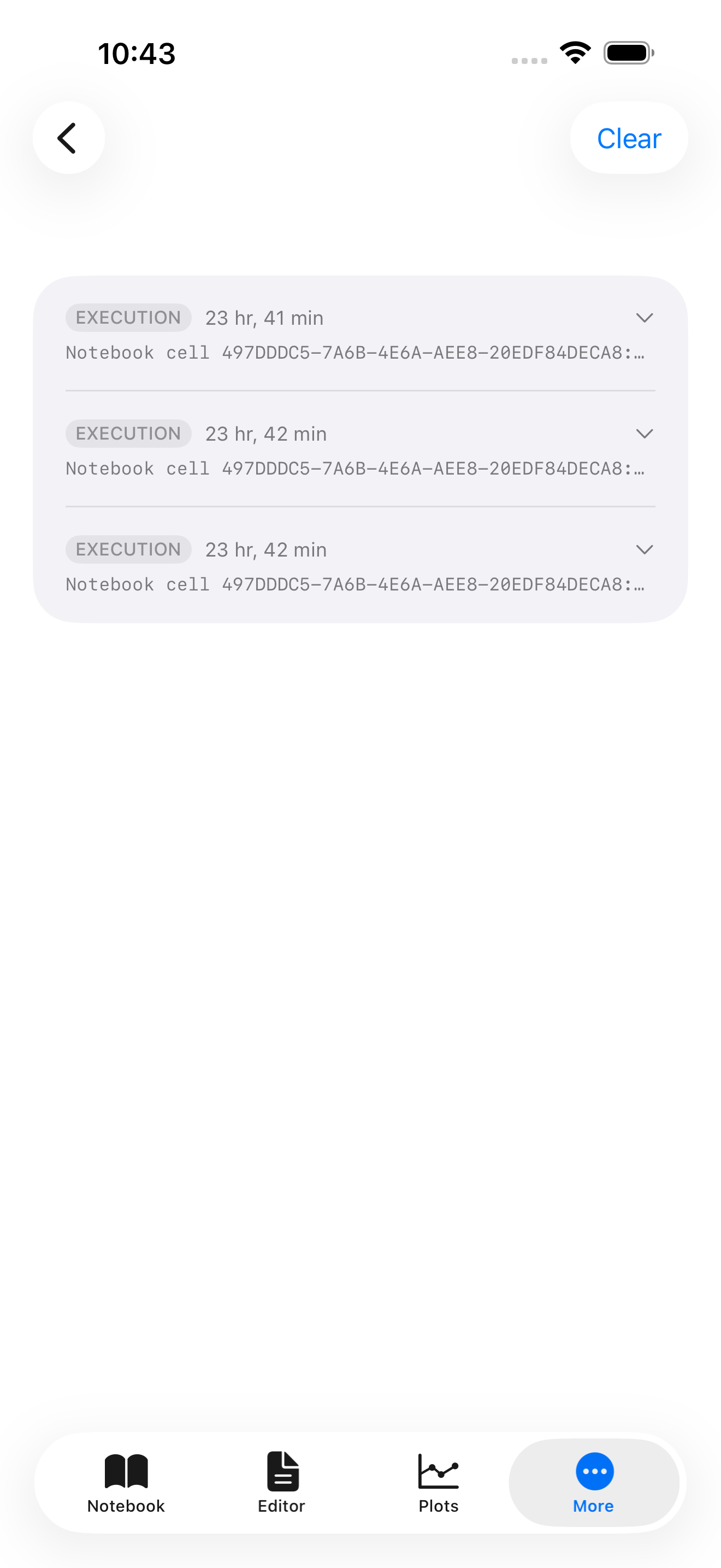 Error Logs on iPhone